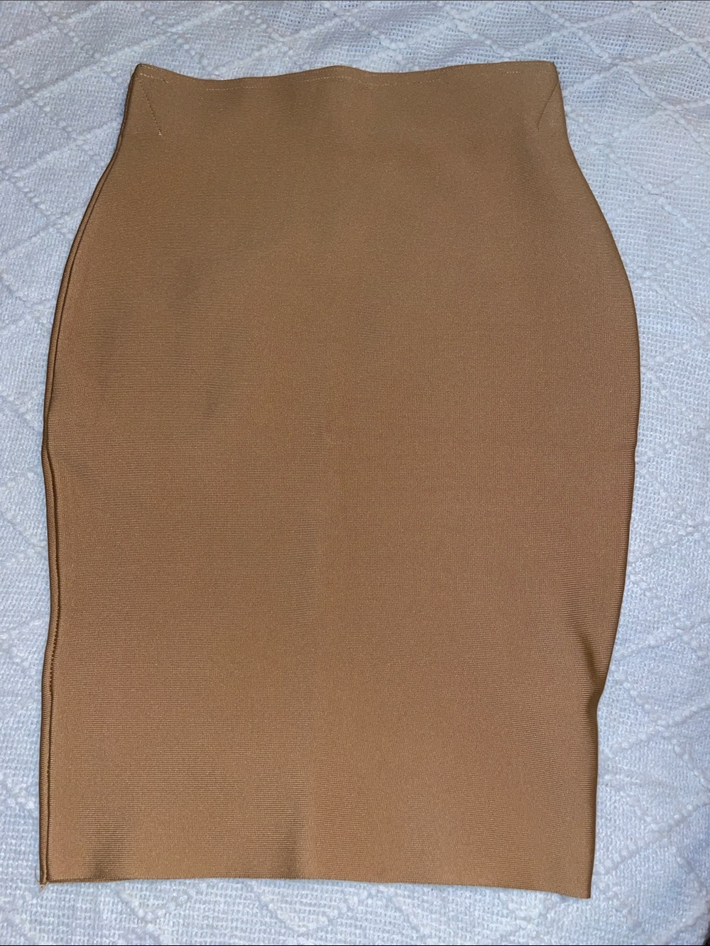 Fashion Nova Camel Brown High-Waist Pencil Skirt